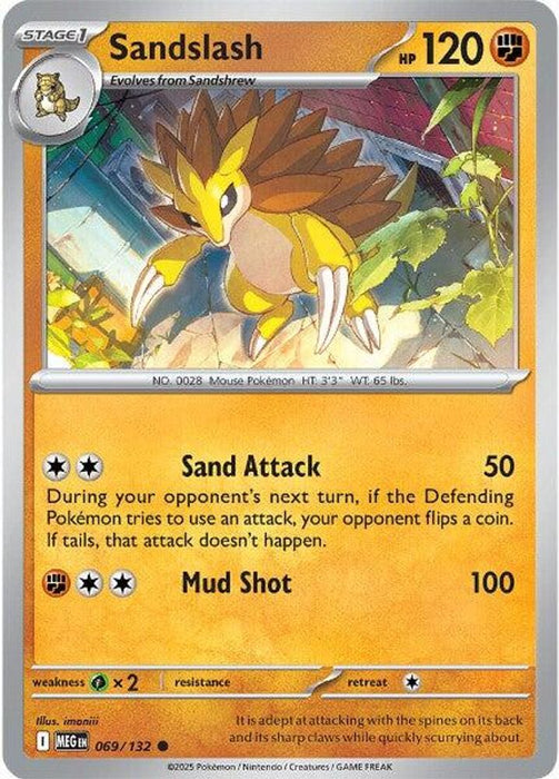 Sandslash (#069/132) (ME01: Mega Evolution) Near Mint Reverse Holofoil