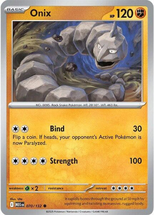 Onix (#070/132) (ME01: Mega Evolution) Near Mint Reverse Holofoil