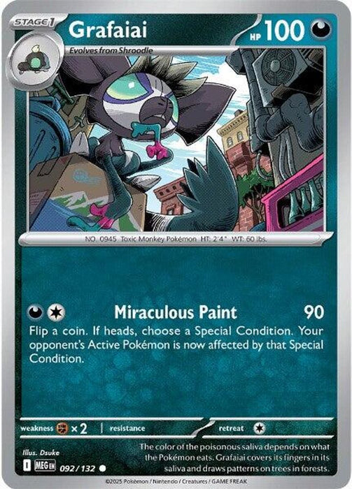 Grafaiai (#092/132) (ME01: Mega Evolution) Near Mint Reverse Holofoil