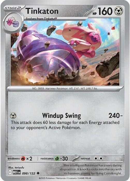 Tinkaton (#098/132) (ME01: Mega Evolution) Near Mint Reverse Holofoil