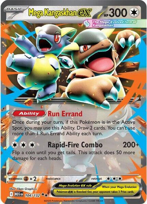 Mega Kangaskhan ex 104 132 (#104/132) (ME01: Mega Evolution) Near Mint Holofoil