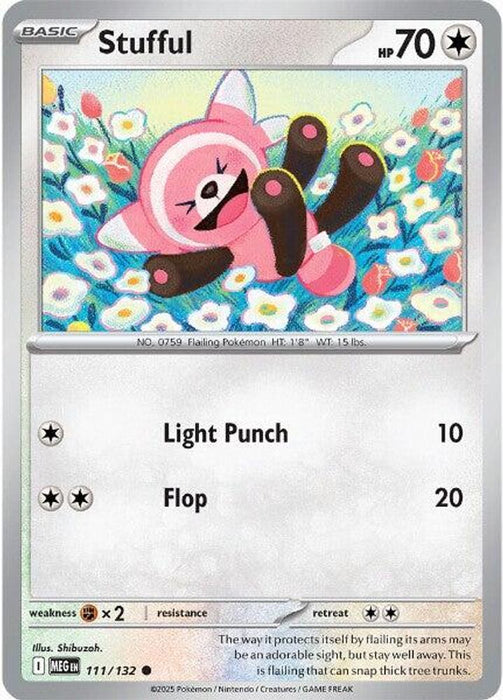 Stufful 111 132 (#111/132) (ME01: Mega Evolution) Near Mint Reverse Holofoil
