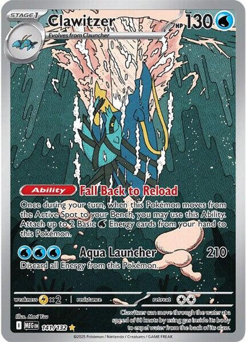 Clawitzer 141 132 (#141/132) (ME01: Mega Evolution) Near Mint Holofoil