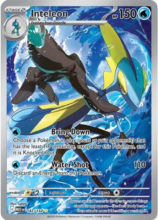 Inteleon 142 132 (#142/132) (ME01: Mega Evolution) Near Mint Holofoil