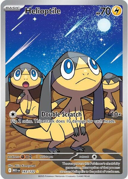 Helioptile - 143/132 (#143/132) (ME01: Mega Evolution) Near Mint Holofoil