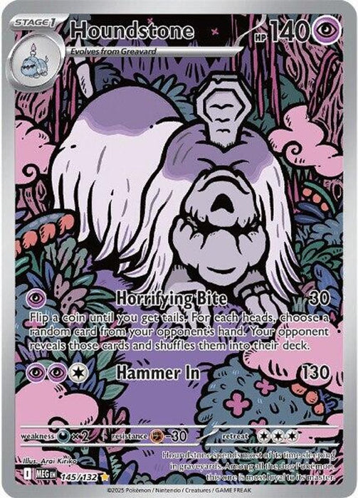Houndstone 145 132 (#145/132) (ME01: Mega Evolution) Near Mint Holofoil