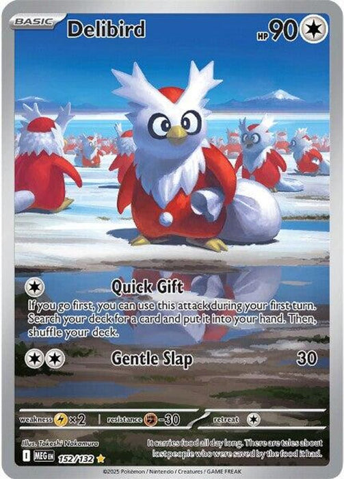 Delibird 152 132 (#152/132) (ME01: Mega Evolution) Near Mint Holofoil