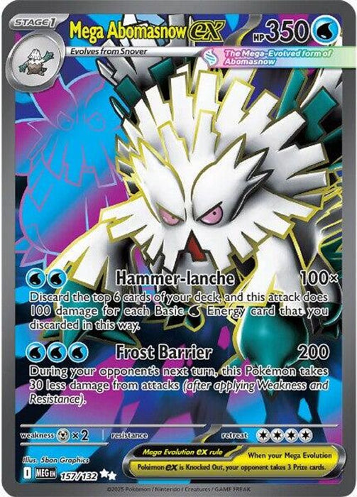 Mega Abomasnow ex 157 132 (#157/132) (ME01: Mega Evolution) Near Mint Holofoil