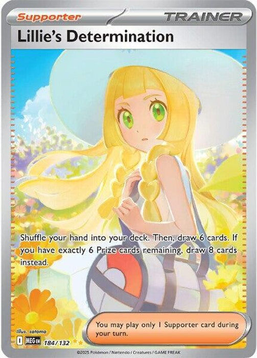 Lillie's Determination - 184/132 (#184/132) (ME01: Mega Evolution) Near Mint Holofoil