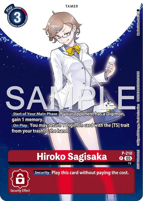 Image for Hiroko Sagisaka (Hacker's Slumber Box Promotion Pack) (P-210 P) - Digimon Card Game