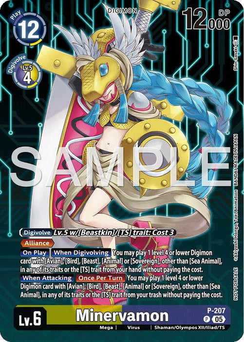 Image for Minervamon (Hacker's Slumber Box Promotion Pack) (P-207 P) - Digimon Card Game
