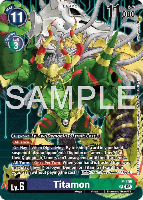 Image for Titamon (Hacker's Slumber Box Promotion Pack) (P-209 P) - Digimon Card Game