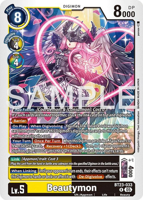 Beautymon (#BT23-033 R) (Hackers' Slumber) Near Mint Foil