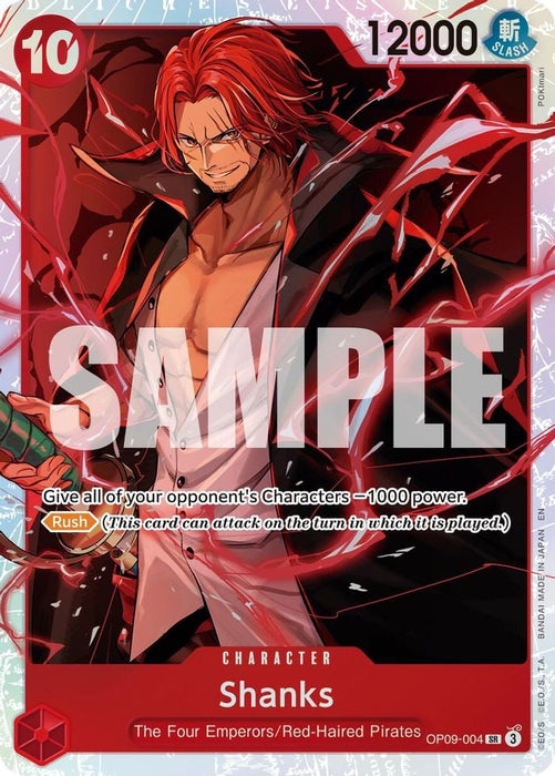 Shanks OP09 004 Reprint (#OP09-004) (Premium Booster -The Best- Vol. 2) Near Mint Foil
