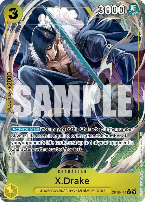 XDrake Alternate Art (#OP10-114) (Premium Booster -The Best- Vol. 2) Near Mint Foil