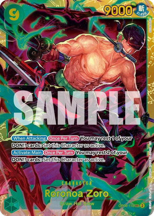 Roronoa Zoro OP06 118 Reprint (#OP06-118) (Premium Booster -The Best- Vol. 2) Near Mint