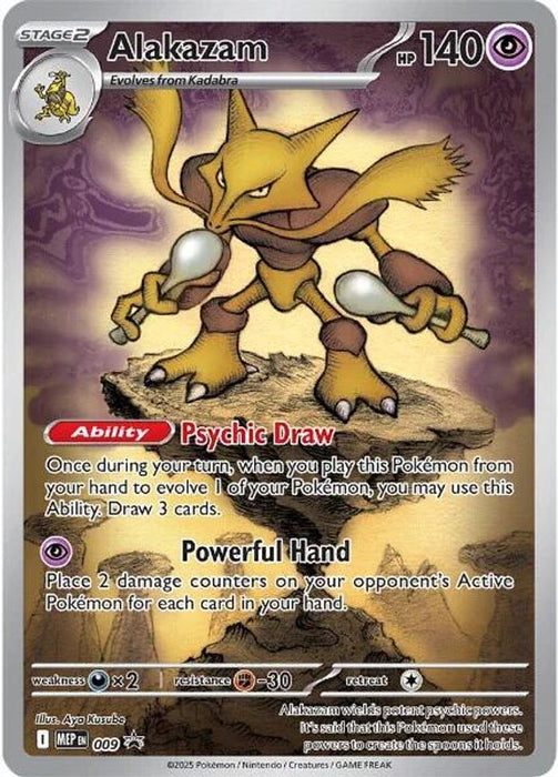 Alakazam - 009 (#009) (ME: Mega Evolution Promo) Near Mint Holofoil