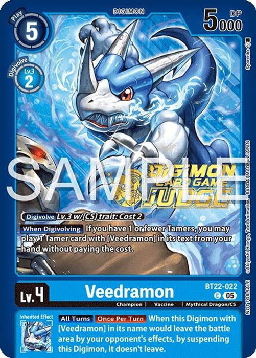 Veedramon (Judge Pack 2025 Wave 2) (#BT22-022 C) (Cyber Eden) Near Mint Foil