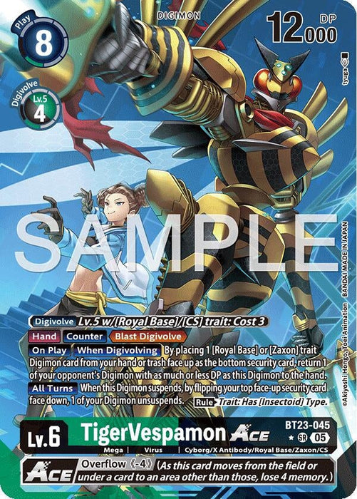 Image for TigerVespamon ACE (Alternate Art) (BT23-045 SR) - Digimon Card Game