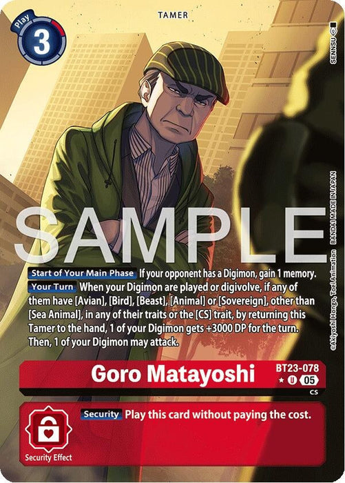 Image for Goro Matayoshi (Alternate Art) (BT23-078 U) - Digimon Card Game