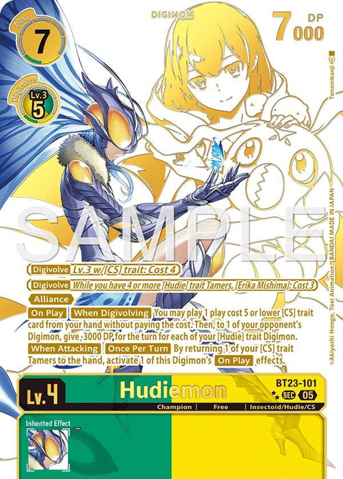Image for Hudiemon (Rare Pull) (BT23-101 SEC) - Digimon Card Game