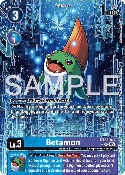 Betamon (Hacker's Slumber Box Promotion Pack) (#BT23-017 U) (Hackers' Slumber) Near Mint Foil