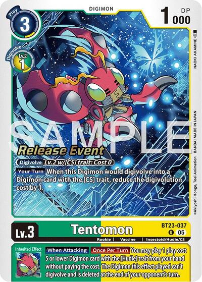Tentomon (#BT23-037 U) (Hackers' Slumber Release Event Cards)