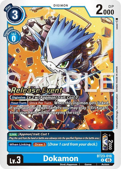 Dokamon (#BT23-016 R) (Hackers' Slumber Release Event Cards) Near Mint Foil