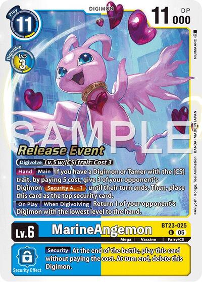 Marine Angemon (#BT23-025 U) (Hackers' Slumber Release Event Cards)