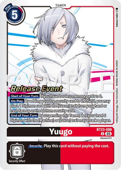 Yuugo (#BT23-086 U) (Hackers' Slumber Release Event Cards)