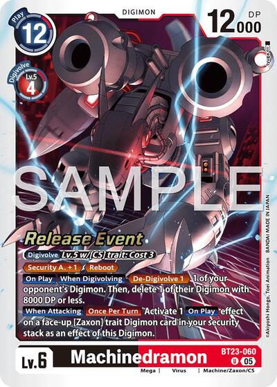 Machinedramon (#BT23-060 U) (Hackers' Slumber Release Event Cards)
