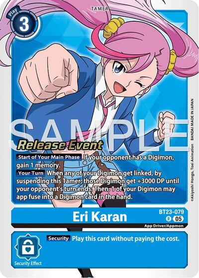 Eri Karan (#BT23-079 R) (Hackers' Slumber Release Event Cards)