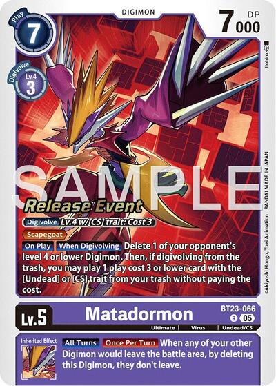 Matadormon (#BT23-066 R) (Hackers' Slumber Release Event Cards)
