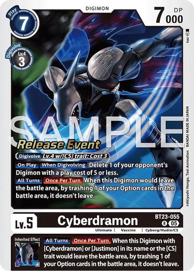 Cyberdramon (#BT23-055 R) (Hackers' Slumber Release Event Cards)