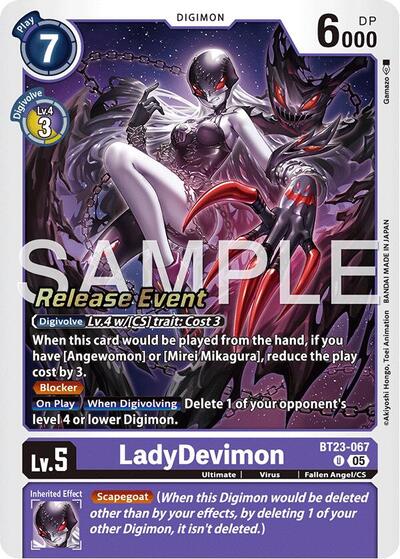 LadyDevimon (#BT23-067 U) (Hackers' Slumber Release Event Cards)