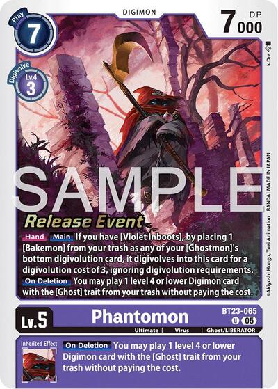 Phantomon (#BT23-065 U) (Hackers' Slumber Release Event Cards)
