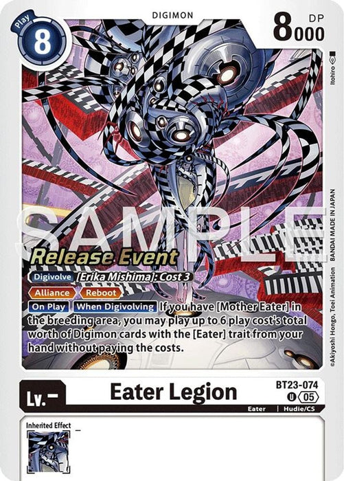 Eater Legion (#BT23-074 U) (Hackers' Slumber Release Event Cards) Near Mint Foil