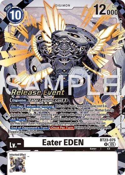 Eater EDEN (#BT23-075 R) (Hackers' Slumber Release Event Cards)