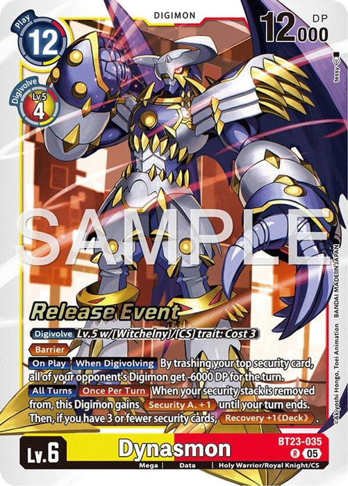 Dynasmon (#BT23-035 R) (Hackers' Slumber Release Event Cards) Near Mint Foil