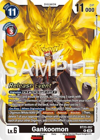 Gankoomon (#BT23-057 R) (Hackers' Slumber Release Event Cards)