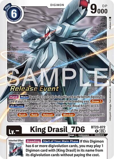 King Drasil_7D6 (#BT23-072 R) (Hackers' Slumber Release Event Cards)