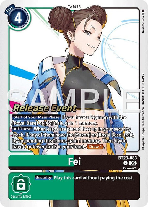 Fei (#BT23-083 R) (Hackers' Slumber Release Event Cards) Near Mint Foil