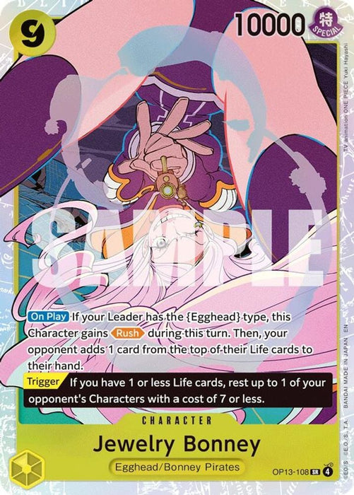 Jewelry Bonney (108) (#OP13-108) (Carrying On His Will) Near Mint Foil