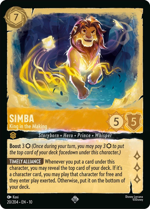 Simba - King in the Making (#20/204) (Whispers in the Well) Near Mint