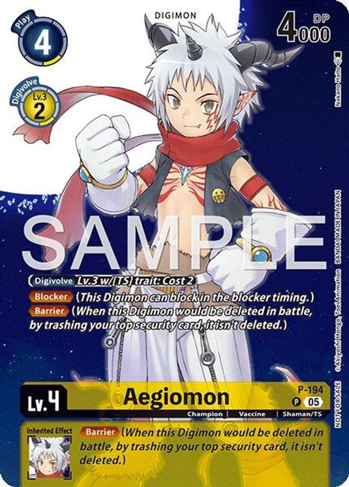 Aegiomon (Digimon Story: Time Stranger Promo Pack) (#P-194 P) (Digimon Promotion Cards)