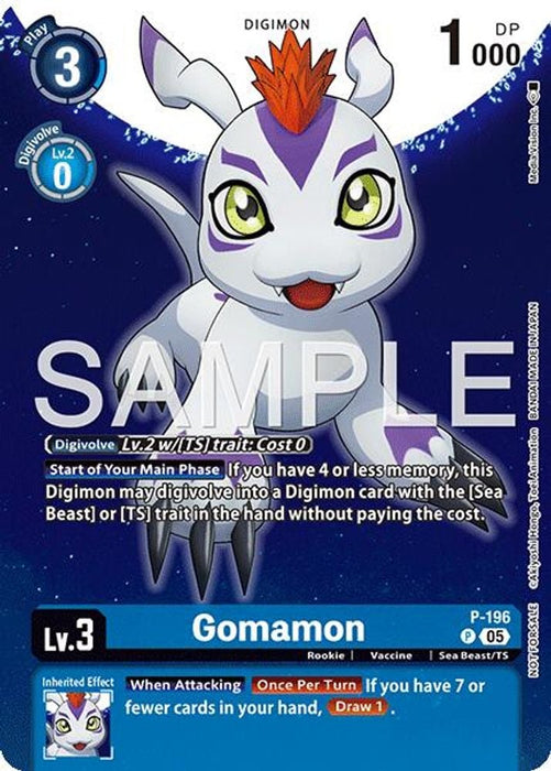 Gomamon (Digimon Story: Time Stranger Promo Pack) (#P - 196) (Digimon Promotion Cards)