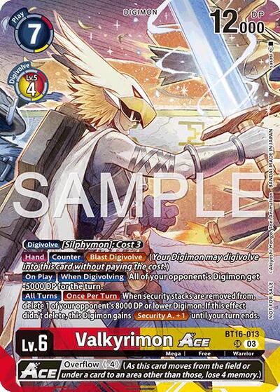 Valkyrimon ACE Participation (#BT16-013 SR) (Hackers' Slumber Release Event Cards)
