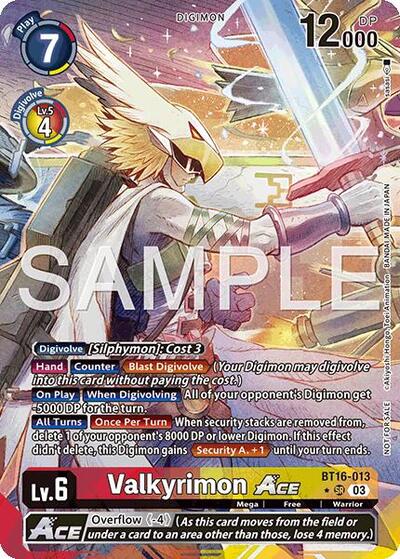 Valkyrimon ACE Winner (#BT16-013 SR) (Hackers' Slumber Release Event Cards)