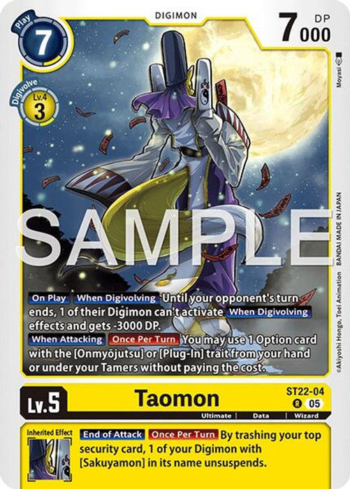 Taomon (#ST22-04 R) (Starter Deck 22: Amethyst Mandala Advanced Deck Set) Near Mint Foil