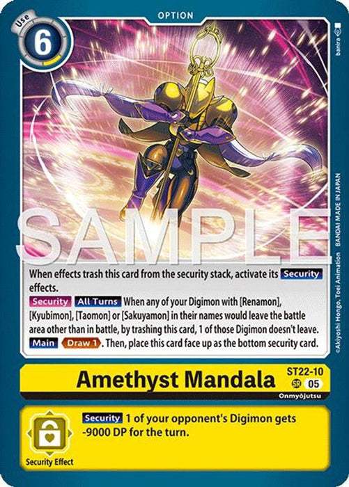 Amethyst Mandala (#ST22-10 SR) (Starter Deck 22: Amethyst Mandala Advanced Deck Set) Near Mint Foil
